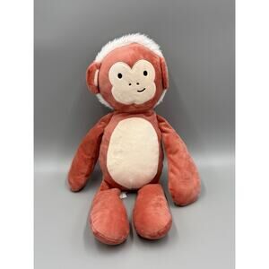 Silver One Kids Monkey Plush W/ Tail 15” Stuffed Animal